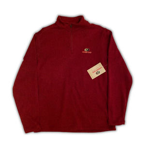 NWT Mossy Oak Men's Burgundy Red Quarter Zip Pullover Sweater Sweatshirt Sz M